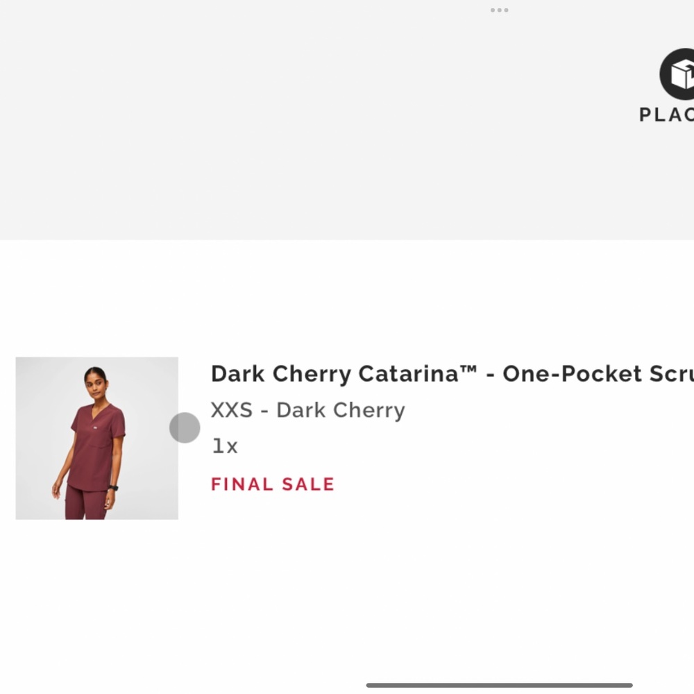 Figs dark cherry Scrub set Zamora joggers catering top